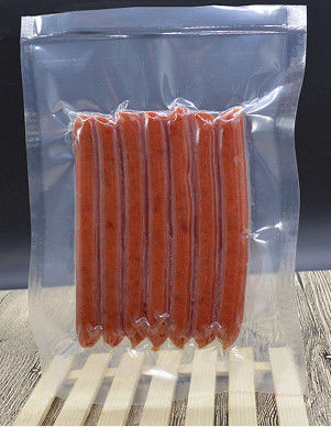 Processed Meat Sausages Plastic Vacuum Shrink Pack Bags PVDC High Barrier Transparent