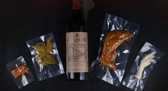 Processed Meat Sausages Plastic Vacuum Shrink Pack Bags PVDC High Barrier Transparent
