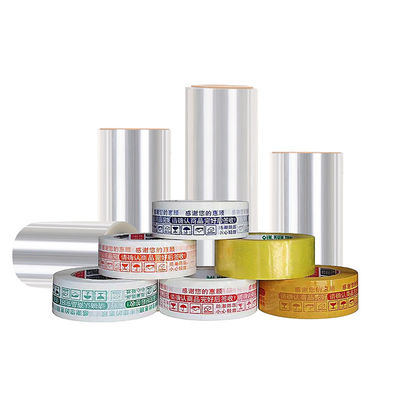 BOPP Plain Film Jumbo Roll PVDC Plastic Shrink Wrap Film Thermal Base Without Glue 12-80um