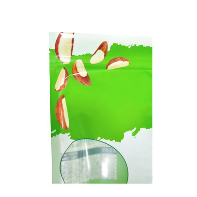 100 mic Smooth Gravure Zipper Coated PVDC Laminated Bags For Dog Nuts And Snack Food Packaging