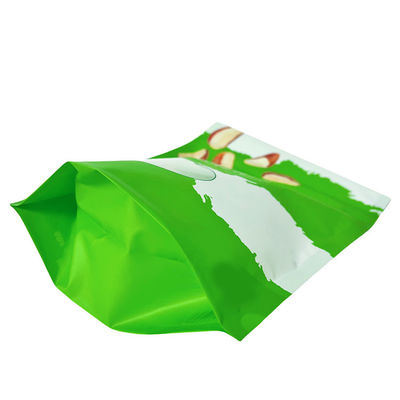 100 mic Smooth Gravure Zipper Coated PVDC Laminated Bags For Dog Nuts And Snack Food Packaging