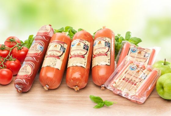 Food Packing Film Printed Synthetic Sausage Casings PVDC Tubular Sausage Casing