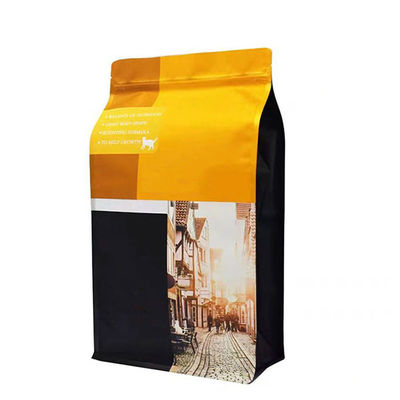 Customized Logo Eight Sided Seal Laminated Plastic Bag 40mic~250mic For Pet Food Bags