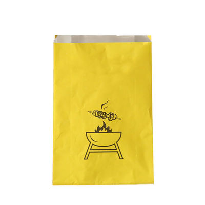 Print Disposable Grease Proof Coated Craft Paper Bag for Fast Food Takeaway Food Packaging