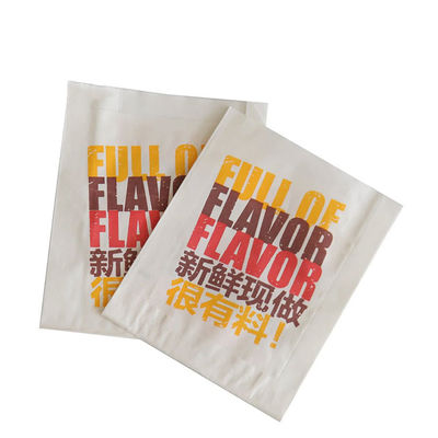 Print Disposable Grease Proof Coated Craft Paper Bag for Fast Food Takeaway Food Packaging