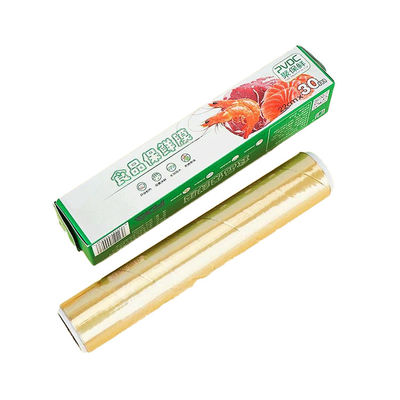 Good Safe 30cm*15m PVDC Food Cling Wrap Film For Sandwich 140 ºC Internal Temperature