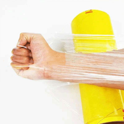Household Food Cling Wrap Plastic Film PVC / PVDC / PE / LDPE Cling Film With Slide Cutter