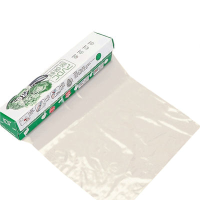 Fresh Safe Transparent PVDC Food Wrap Cling Film Roll For Vegetable  Customized
