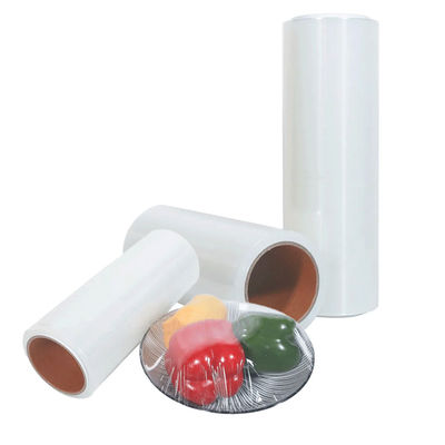 PVDC Film Promotional Transparent Cling Wrap Roll Moist Proof  With Slide Cutter Dispenser