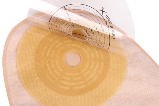 Ostomy Bag Open Pouch Clamp Closure Drainable 15-60mm Beige