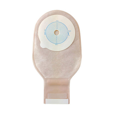 Medical One piece Ostomy Bag Stoma Pouch Beige Color Drainable 65mm Cut One Piece System Ostomy Bag
