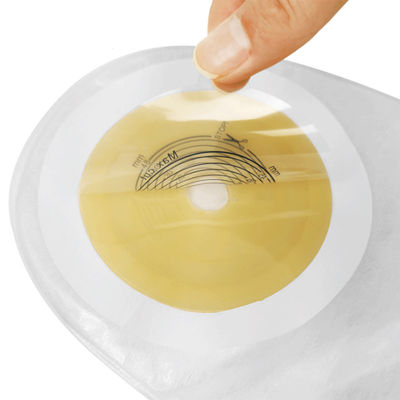 Transparent Or Beige Colostomy Ostomy Bag Plastic Hook Open / Close Bag Type