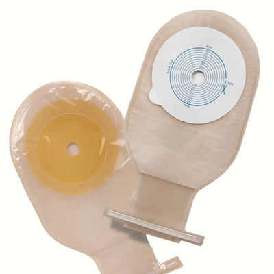 Transparent Or Beige Colostomy Ostomy Bag Plastic Hook Open / Close Bag Type