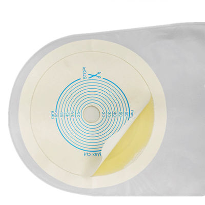 Transparent Or Beige Colostomy Ostomy Bag Plastic Hook Open / Close Bag Type