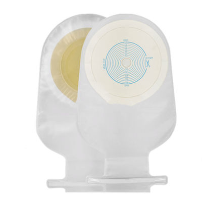 Transparent Or Beige Colostomy Ostomy Bag Plastic Hook Open / Close Bag Type