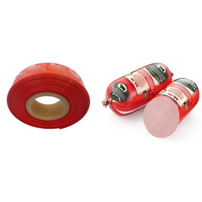 Customized Logo Printing High Barrier PVDC Plastic Sausage Casing Film