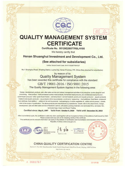 China Luohe Lianbang Chemical Co., Ltd. certification